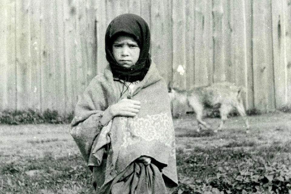 A a starving girl during the Holodomor in 1933.