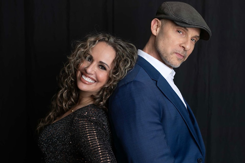 Singers Melina Schein (left) and Neville Bowman will be joined on-stage by the 18-piece Manhattan Skyline Orchestra as they present Broadway Lights, Vegas Nights on Thursday, May 1, at the Vernon and District Performing Arts Centre.
