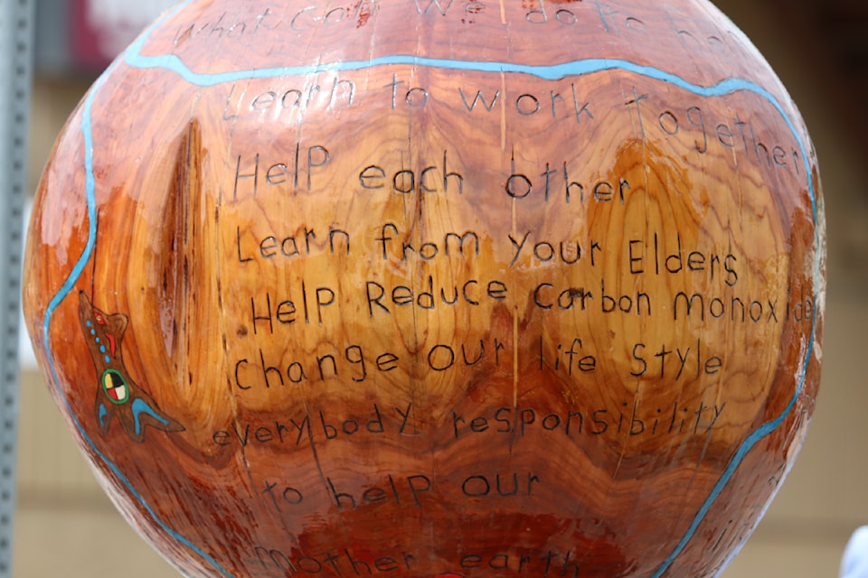 The sculpture is dedicated to Mother Earth and the need for everyone to help protect her.