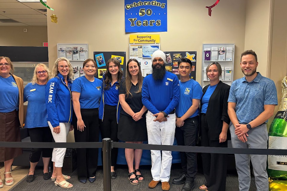 Employees at RBC Village Green Centre celebrated the branch's 50th anniversary Wednesday, Aug. 6.