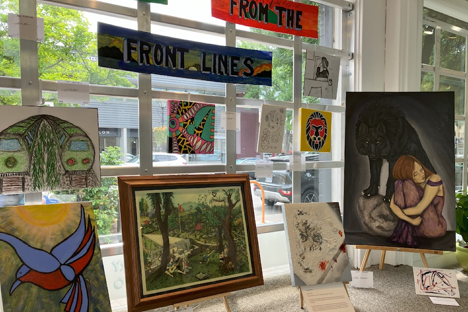 Expressions from the Front Lines: A Journey through the Toxic Drug Crisis art exhibit on display at Gallery Vertigo in Vernon until Aug. 28.