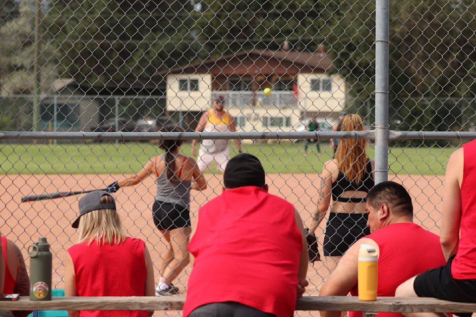 The Jordan Stone Memorial Slo-Pitch Recovery Tournament was in full swing at the Enderby ball diamonds Saturday, Aug. 9, 2025. 