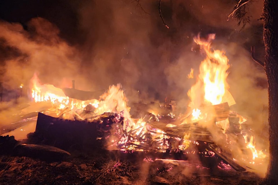 A fire destroyed two homes in Cherryville Feb. 14.