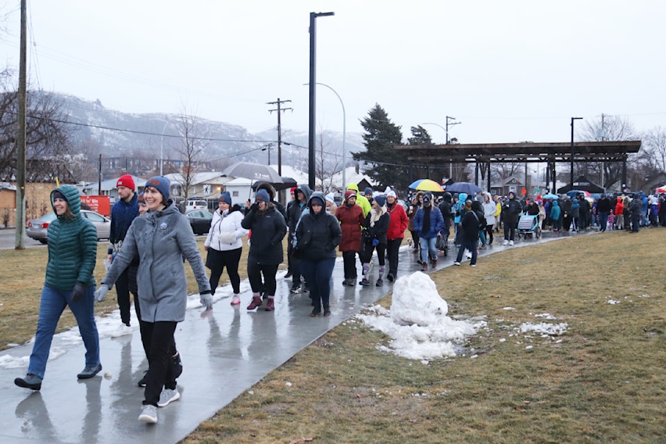 The Vernon Canadian Mental Health Association's Coldest Night of the Year fundraiser took place Saturday, Feb. 22, 2025, with a rainy walk starting at Civic Memorial Park. 