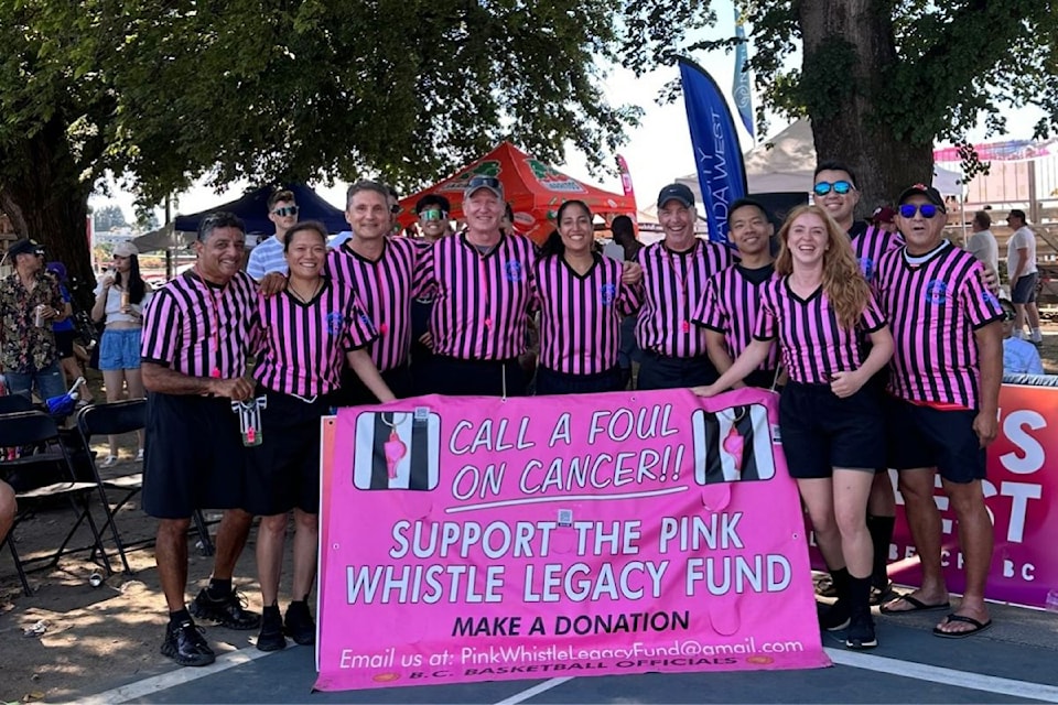 The Pink Whistle/Call a Foul on Cancer campaign has raised just under $300,000 for the BC Cancer Foundation since it began in 2009.