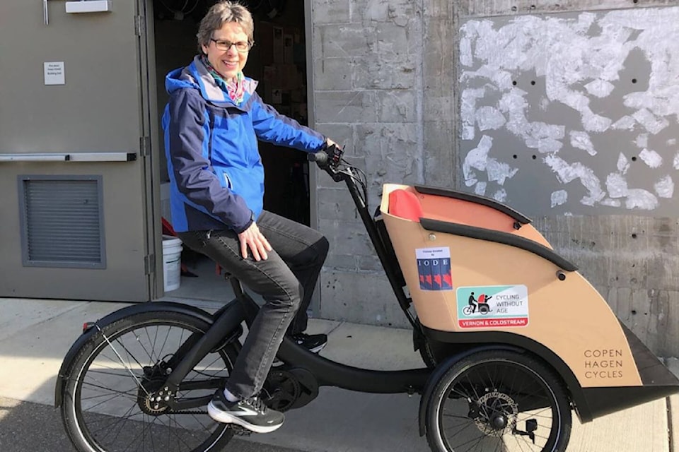 Vernon-based Cycling Without Age co-founder Lauren Lypchuk and husband/co-founder Ward Strong has moved to Vancouver Island. The program remains active in Vernon with Erin Burgess taking over the handlebars.