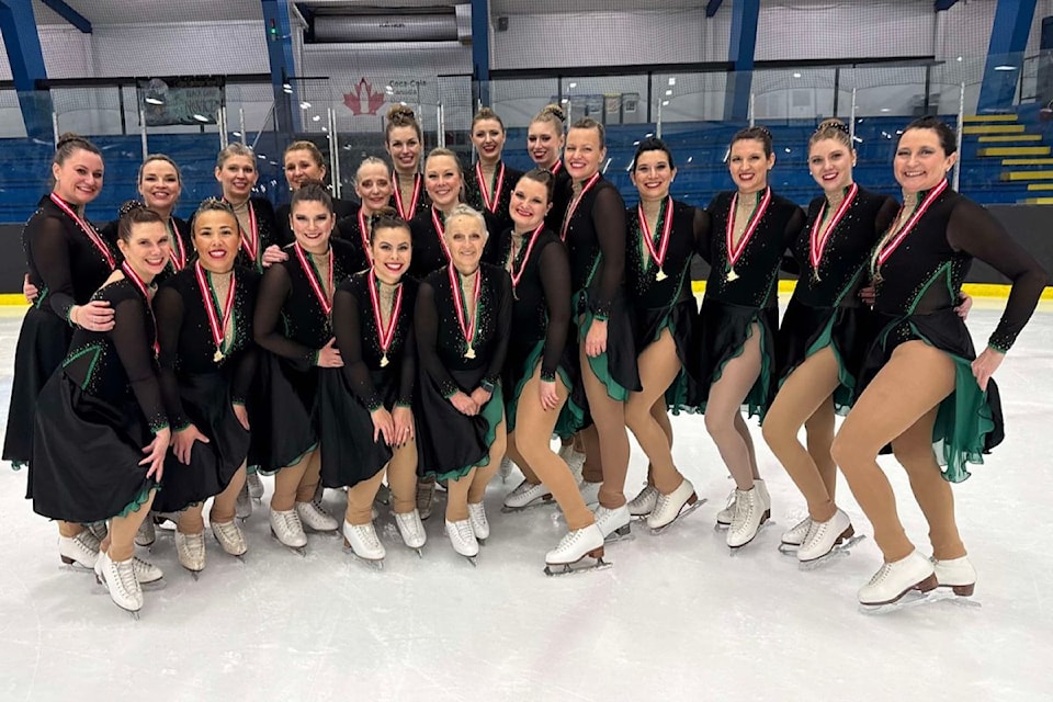 The team of 20 skaters from across the Okanagan compete twice yearly, in competitions across the province.