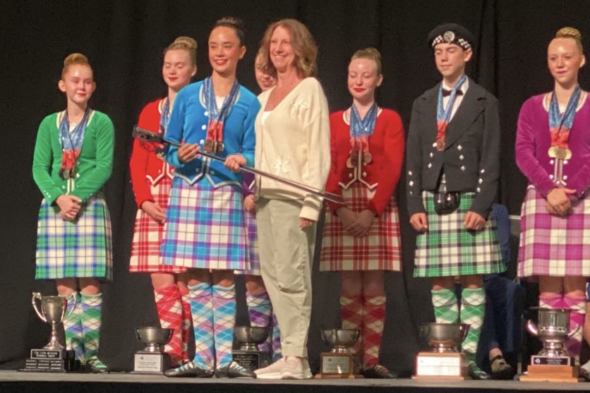 Rebecca Acob is a two-time Canadian champion in highland dance.