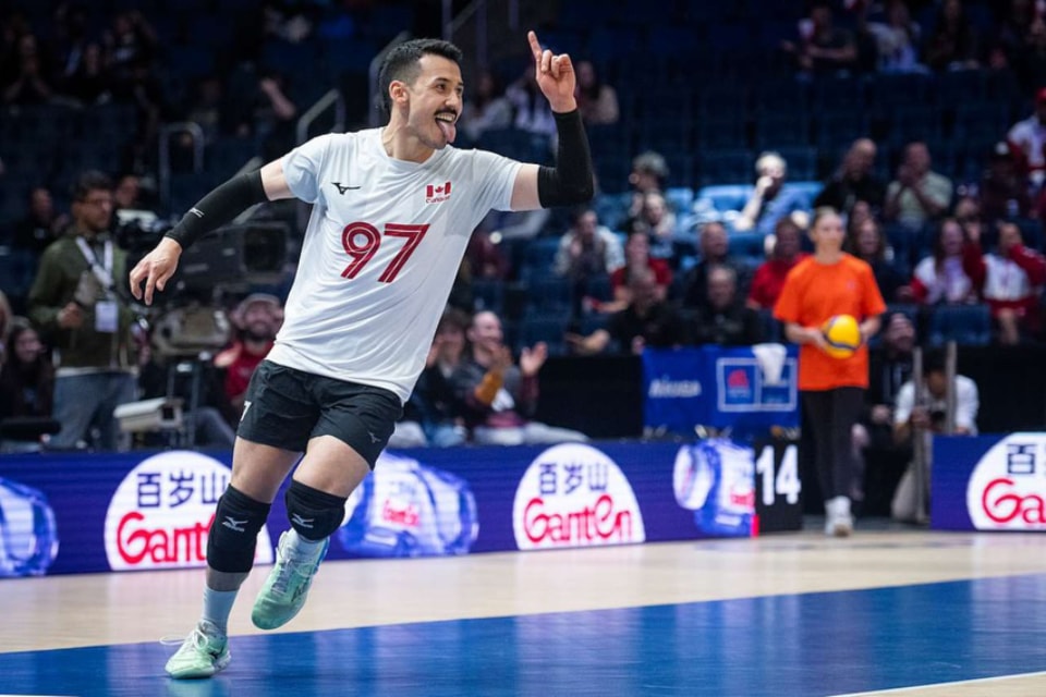 Vernon's Landon Currie helped Team Canada defeat Germany in their first game of the 2025 Volleyball Nations League Wednesday, June 11. 