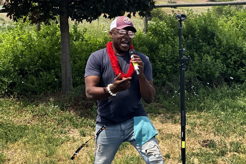 British-American performer and mental health advocate  Alex Boyé was the keynote speaker for an event at Okanagan College's Vernon campus which aimed to give high school students a taste of studies in health care Thursday, June 12, 2025. 