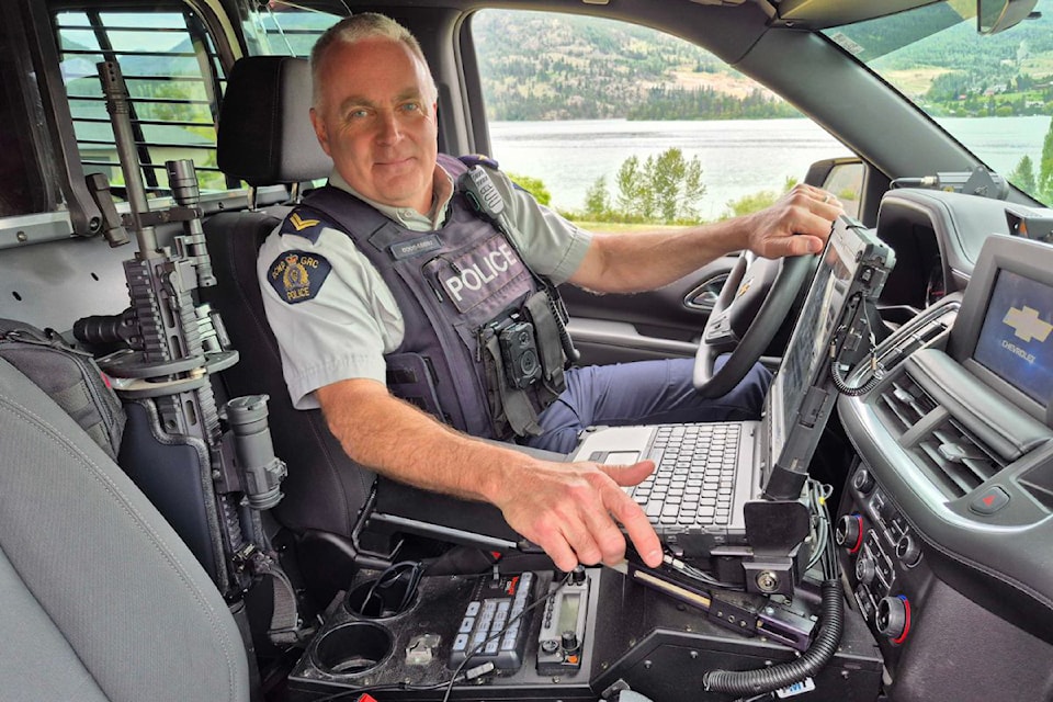 Tools of the trade: Vernon Noth Okanagan RCMP Cpl. Todd Bowden is trading in his police cruiser for a helicopter as the veteran officer retires after a nearly 30-year career.