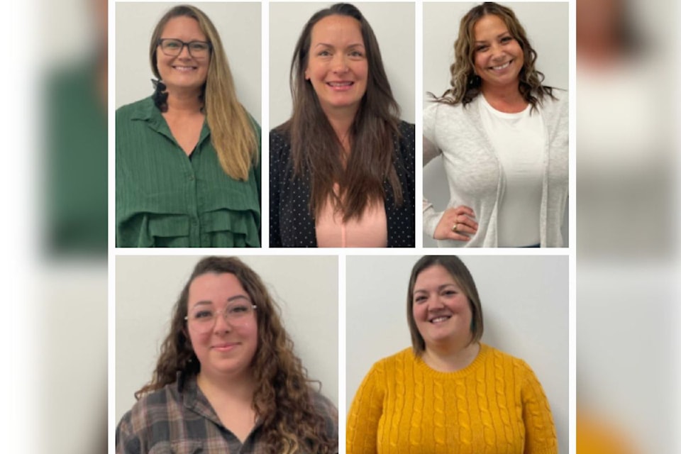 The five finalists in the 2025 Enterprize Challenge are (top row, from left): Dora Anderson, Ecotecture Desigin Inc.; Kylee Howard, Vicky's Play Place; Shelley Lavigne, North Okanagan Consulting; Kaitlyne Peden (bottom, from left), Sweetpea Farms; and Amber Wetherill, Your Friendly Dev.