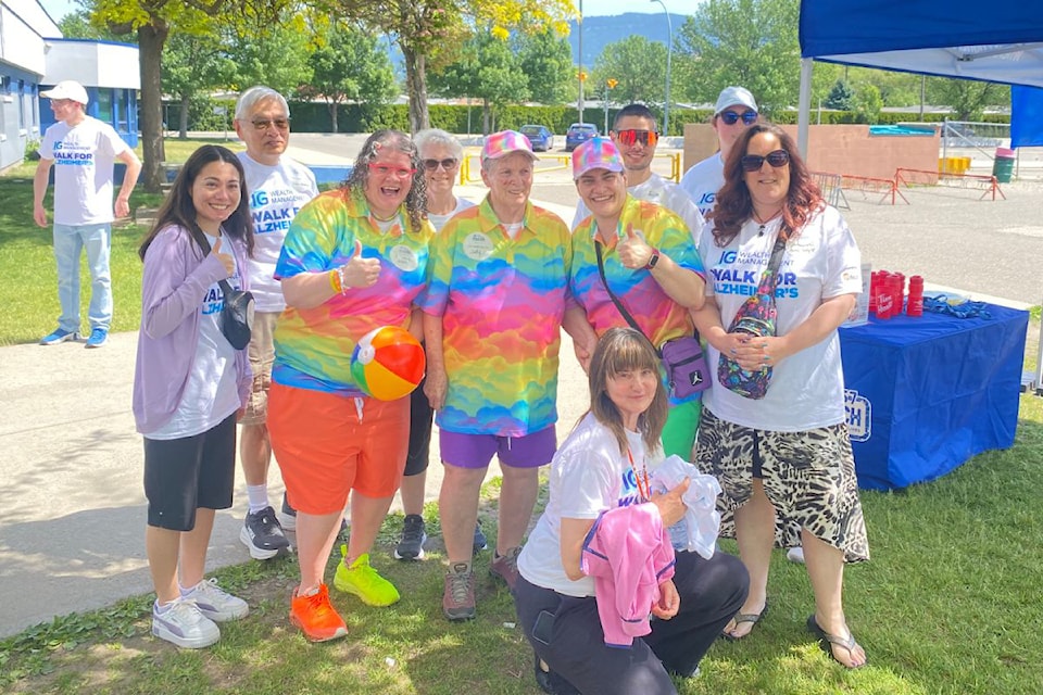 Shirts were colourful and smiles were plentiful at the annual IG Wealth Management Walk For Alzheimer's fundraiser at Vernon's Ellison Elementary School Sunday, May 25.