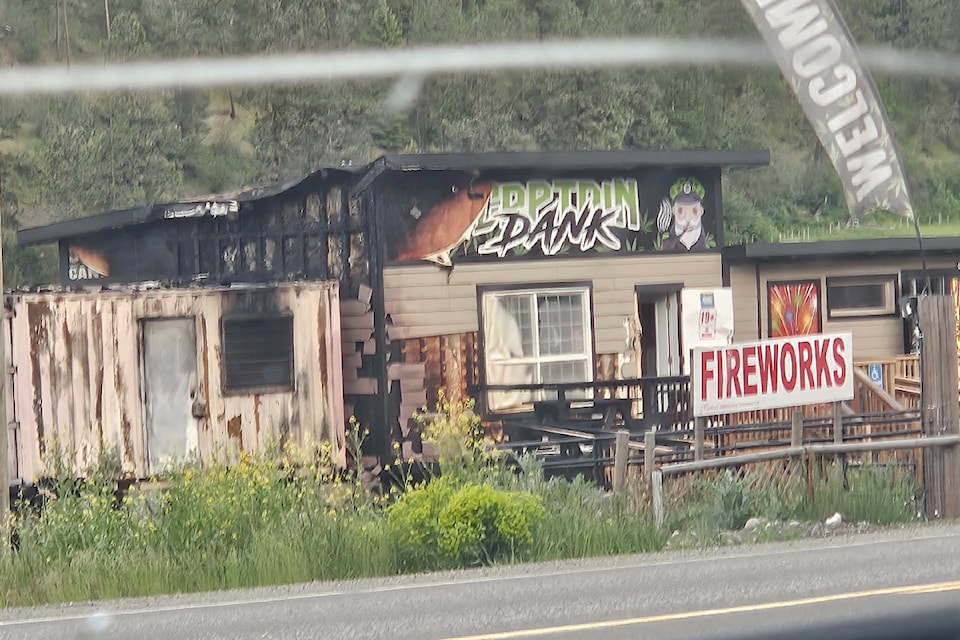 The aftermath of the fire at Captain Dank.