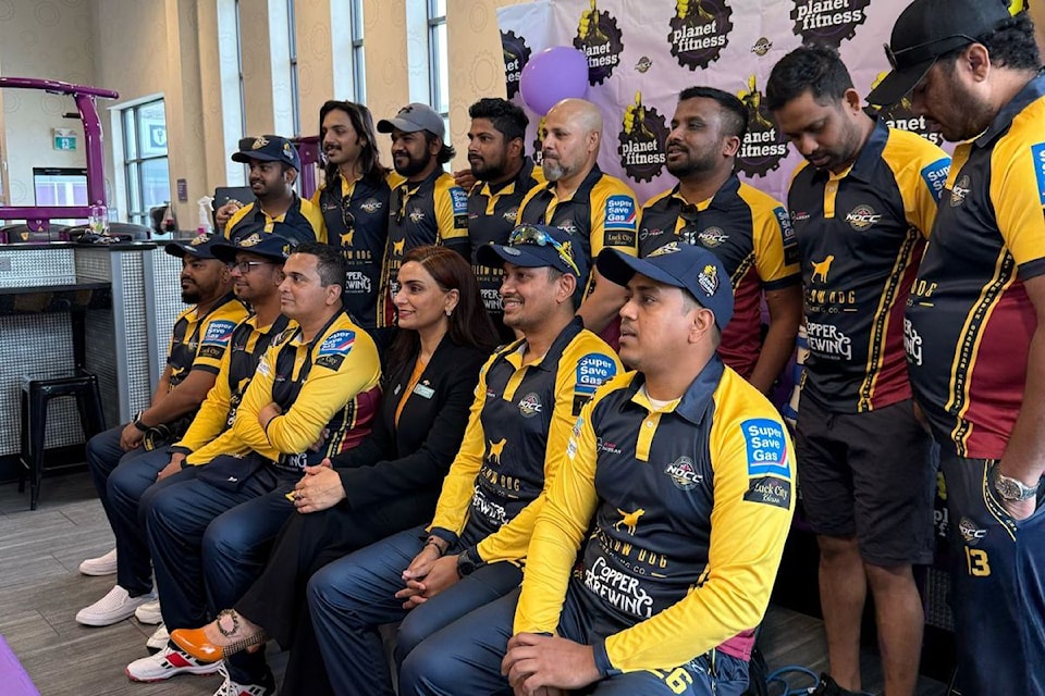 The North Okanagan Cricket Club, seen here with MLA Harwinder Sandhu is coming off an impressive 2024 campaign and has secured numerous sponsors in 2025. 