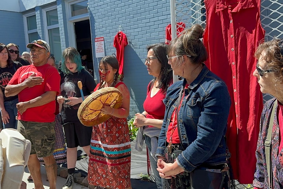 A Red Dress Day Gathering was hosted at the North Okanagan Friendship Centre on Monday, May 5, a national day of awareness for missing and murdered Indigenous women, girls and 2SLGBTQQIA+ peoples.
