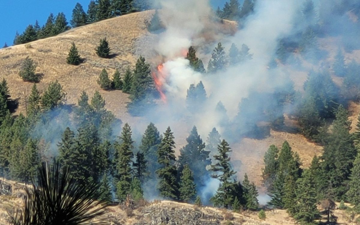 UPDATE: Thanksgiving Monday wildfire near Lavington ‘calming down’