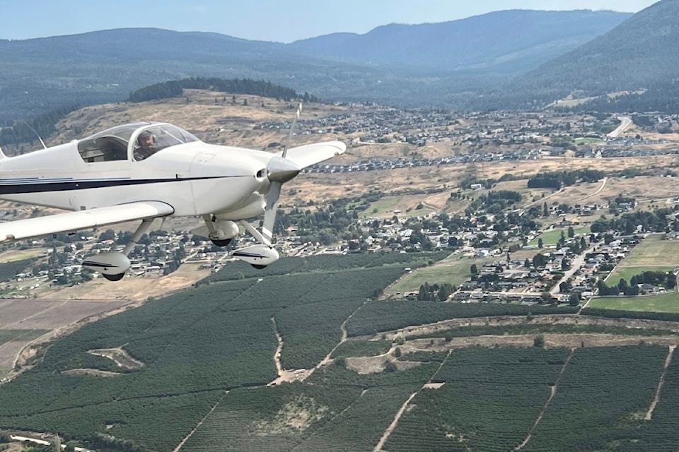 Vernon commercial pilot Rob McDicken had a chance to be a passenger with the heralded Vernon Snow Flakes flying formation team, and snapped this cool photo.