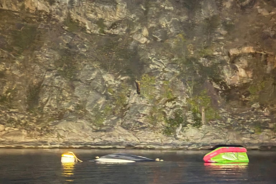 Boaters are warned of an potential water hazard near Ellison on Okanagan Lake.