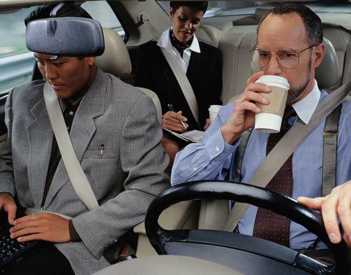 Businesspeople Car Pooling