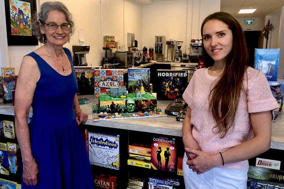 Marilyn Courtenay (left), owner of the Boarding House Cafe in Vernon, received a special visit from Natalia Shevchenko, winner of the Great Canadian Baking Show’s third season on Saturday, Aug. 15. (Brendan Shykora - Morning Star)