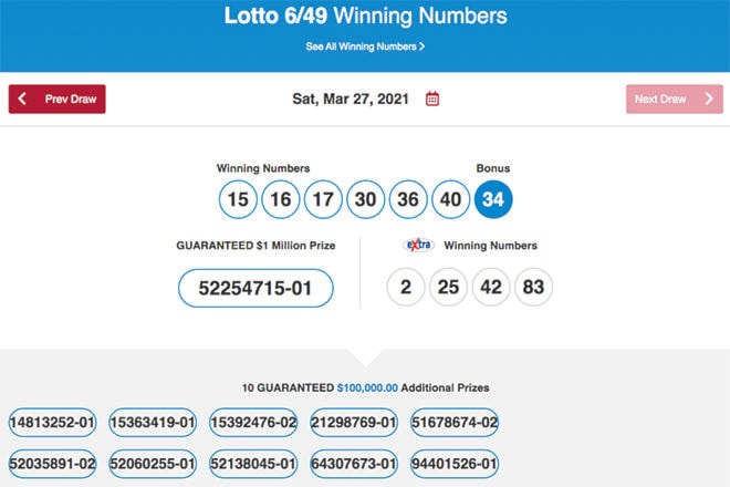 Bc lotto online 649 winning numbers