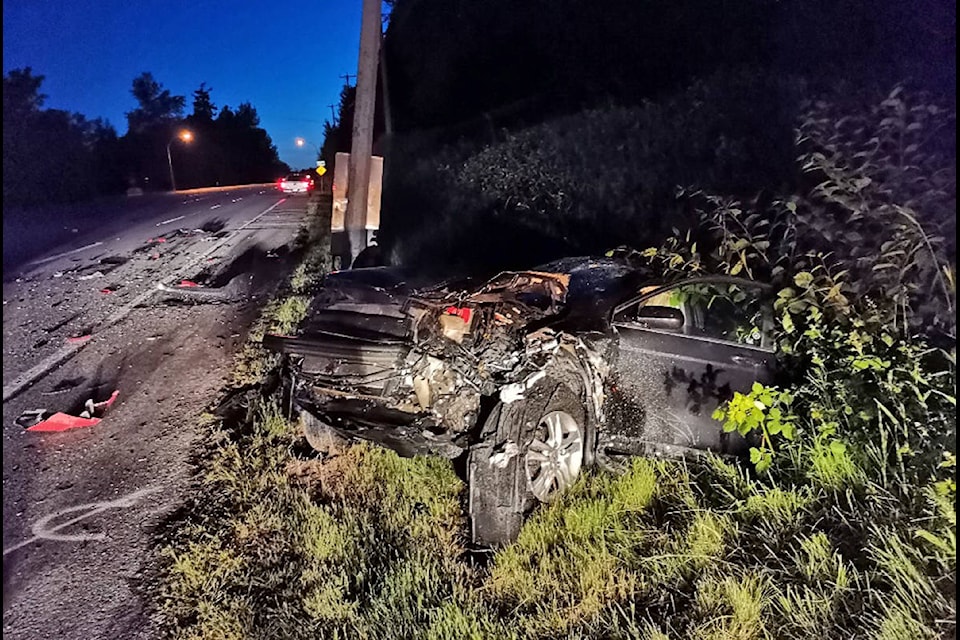 A head-on collision sent two drivers to hospital on Friday night. (Special to The News)