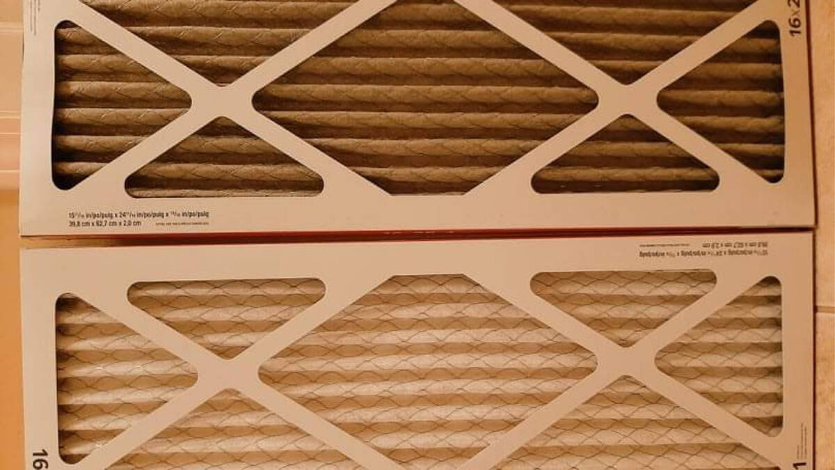 Make sure the air you breathe is clean: Before and after furnace filters <em><strong>only two weeks old</strong> </em>show just how much stuff is present indoor air, especially with the added smoke of wildfire season.
