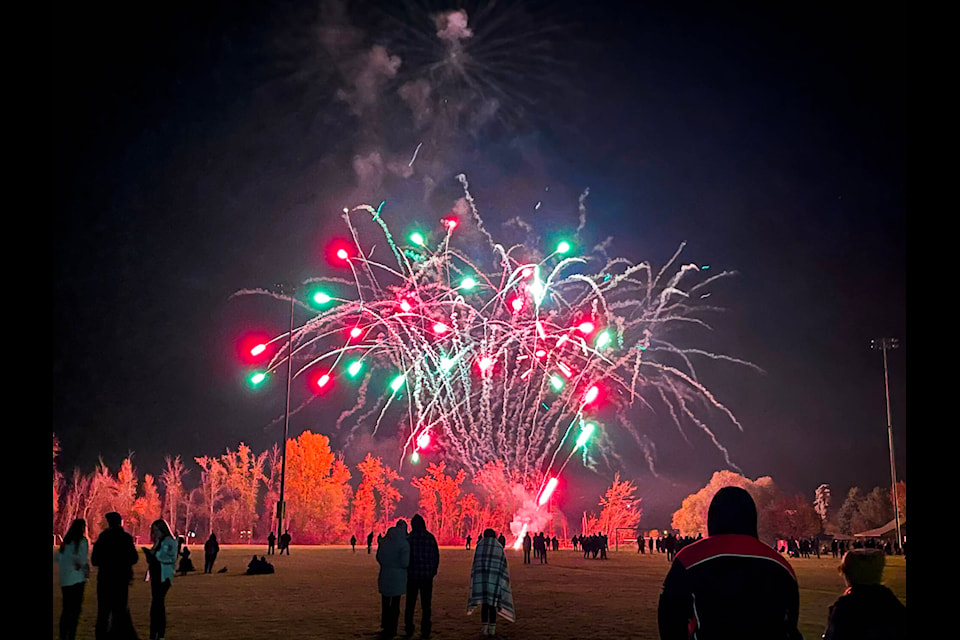 Fireworks blasted off from Beasley Park on Halloween Sunday thanks to the Lake Country Fire Department. (Renjith Madhavan photo)