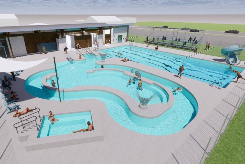 Visions of a new pool in Enderby are finally becomming a reality thanks to $5 million in funding. (Enderby illustration)