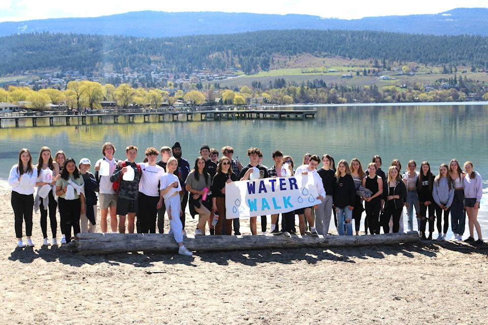 Vernon Secondary students helped raise $4,372 during the Earth Day Walk for Water April 22. (Contributed)