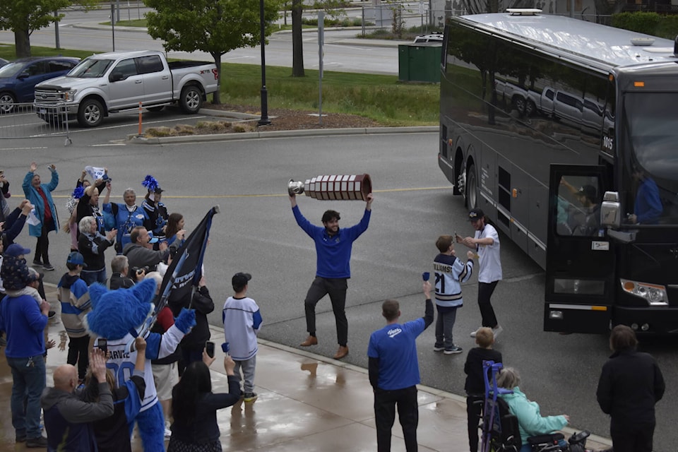 The Penticton Vees arrived home from Nanaimo at approximately 5:45 p.m. on Thursday, May 20. (Logan Lockhart- Western News)