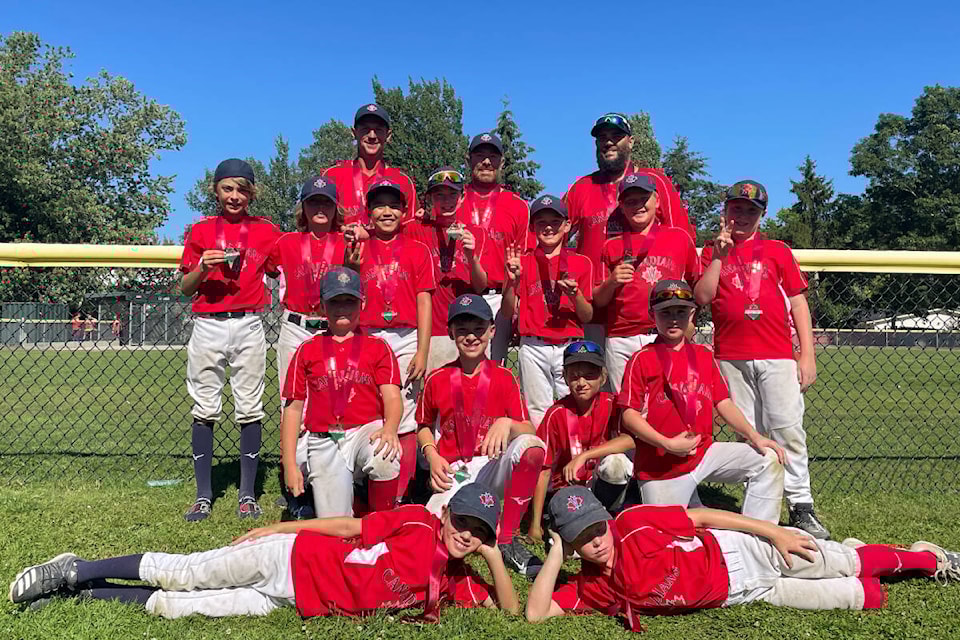 The Okanagan Zone champion Vernon Canadians won the bronze medal Sunday, July 31, at the B.C. 11U AAA Baseball Championships in Cloverdale with a win over the Nanaimo Pirates. (Contributed)