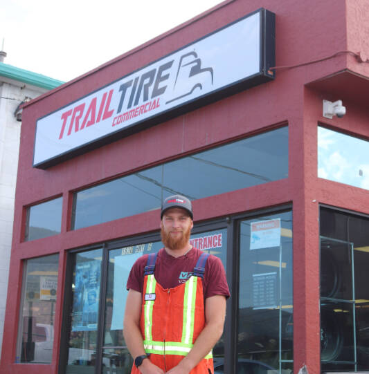Tyler Wasmuth is a mobile tire technician who enjoys being on the road for service calls.