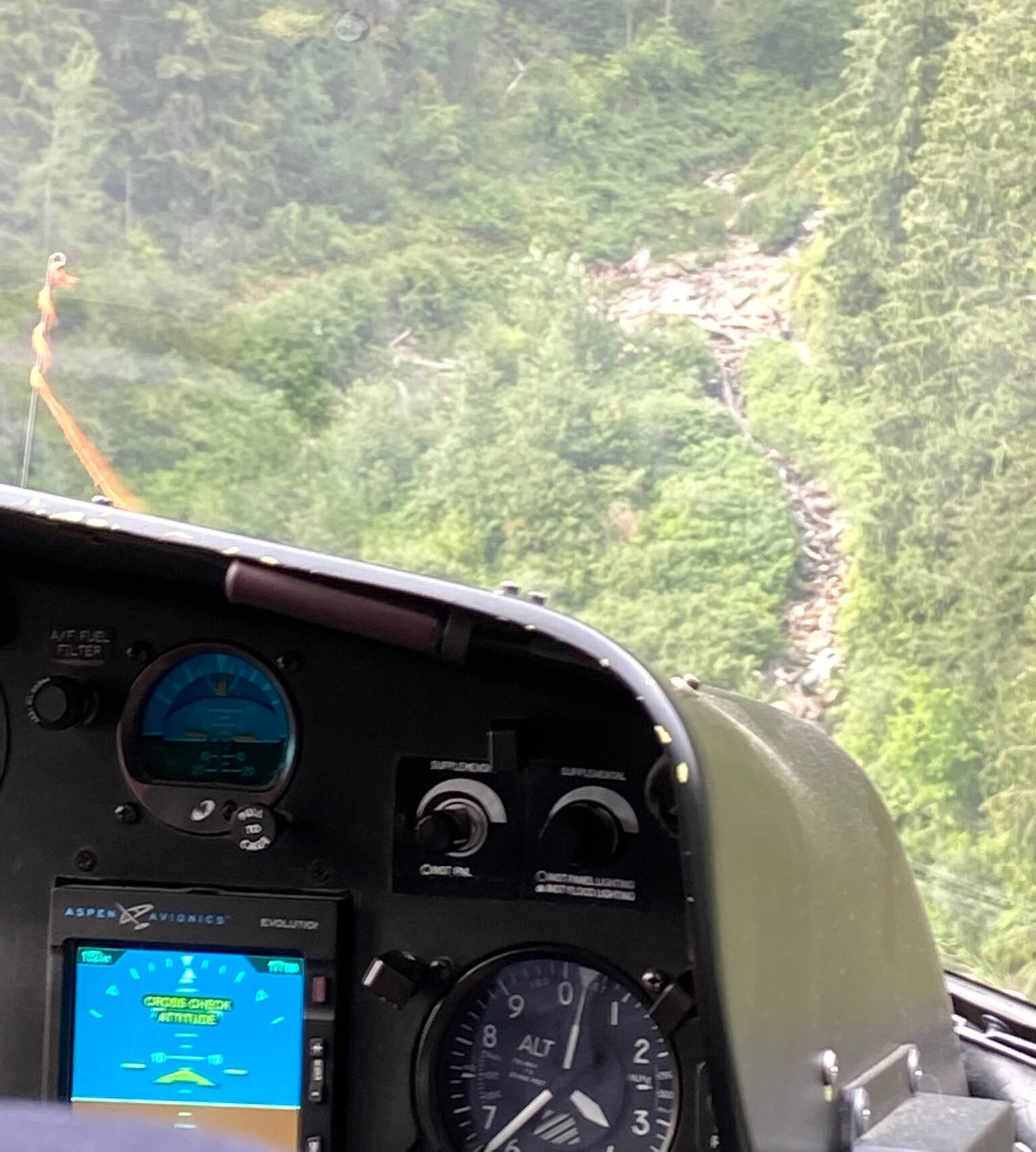 Penticton Search and Rescue used their helicopter searching for several lost and injured hikers last week. (Facebook)