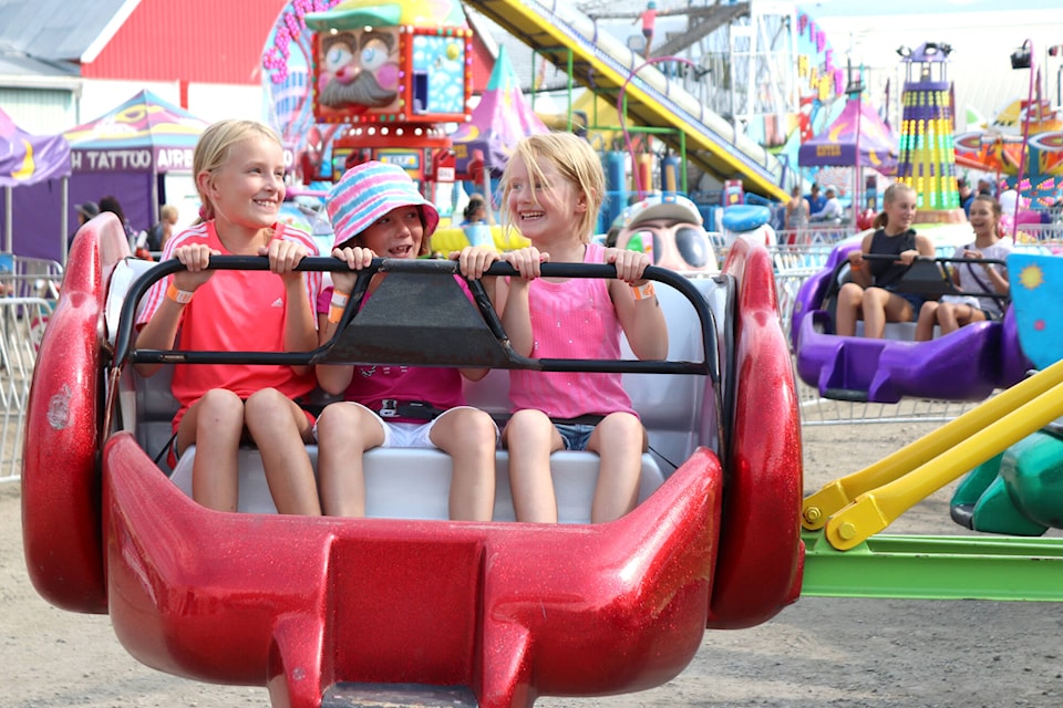 Thrills on the midway are just some of the excitements in store for fairgoers at the IPE in Armstrong, which continues daily to Sunday, Sept. 4. (Brendan Shykora - Morning Star)