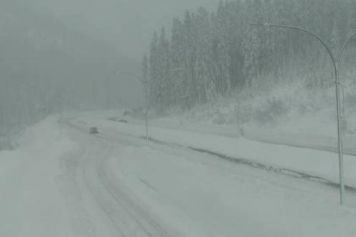 Winter storm warning issued for B.C.'s Coquihalla and Highway 3
