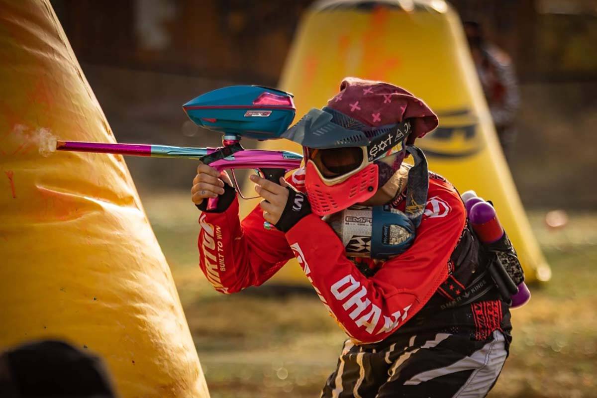 Amanda Renardy, 27, is one of eight members of Canadas first professional womens paintball team, the Northern Lights. (Credit: Match Strike Digital Productions)