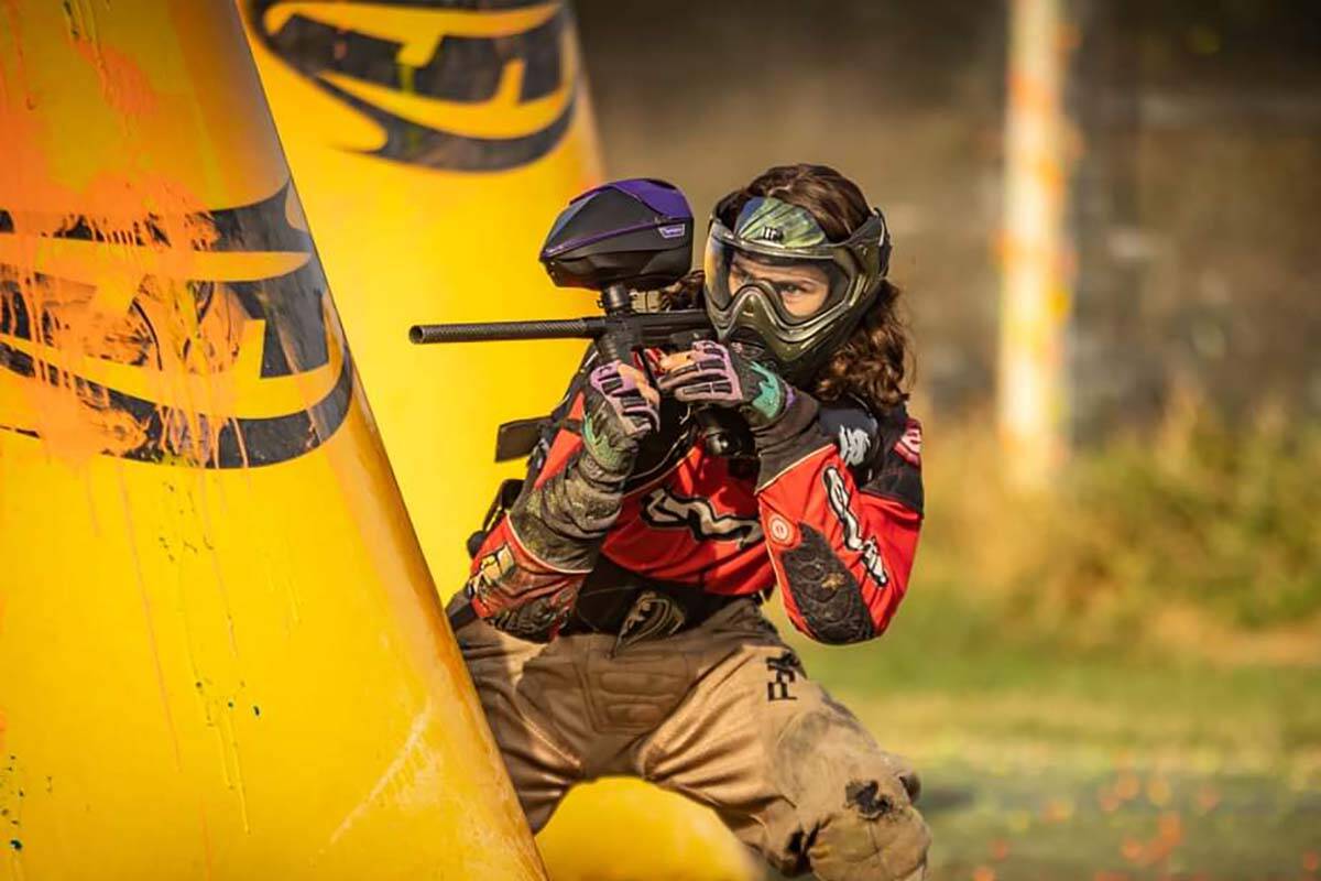 Hannah Urquhart, 28, is one of eight members of Canadas first professional womens paintball team, the Northern Lights. (Credit: Match Strike Digital Productions/Blake Goshinmon)