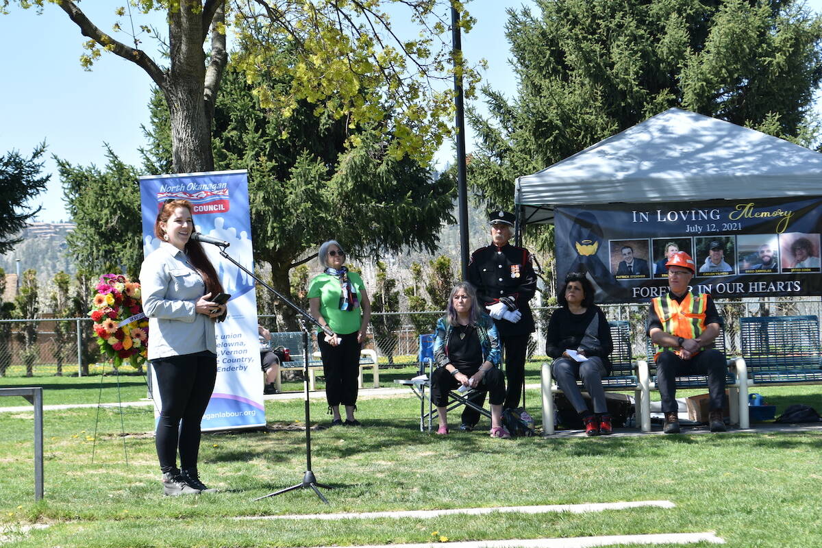 Member of the Okanagan Indian Band Kaity Laverman spoke about her traumatic injury she suffered in May 2019. (Jordy Cunningham/Capital News)