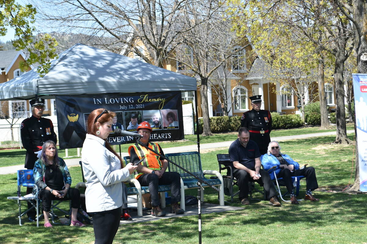 Member of the Okanagan Indian Band Kaity Laverman spoke about her traumatic injury she suffered in May 2019. (Jordy Cunningham/Capital News)