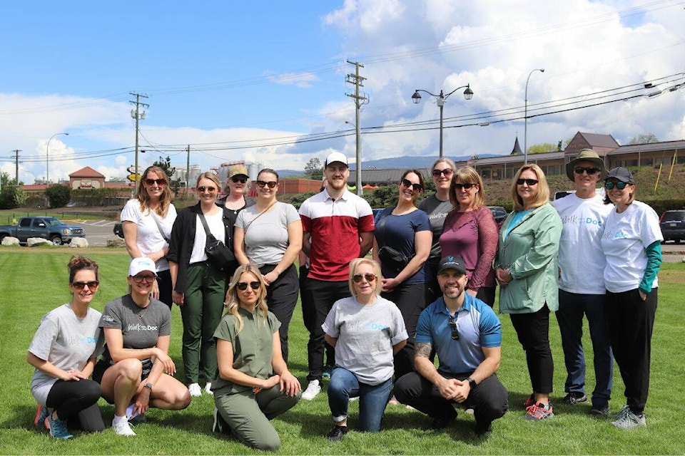 Physicians, Physios and other members of the public were present for the Walk with your Doc event that took place at Polson Park on Wednesday, May 10 (Morning Star- Bowen Assman photo).