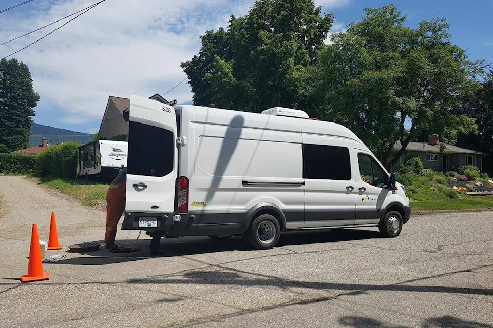 Crews will be using a CCTV camera on wheels to inspect the sewage system around the city. (City of Vernon photo)