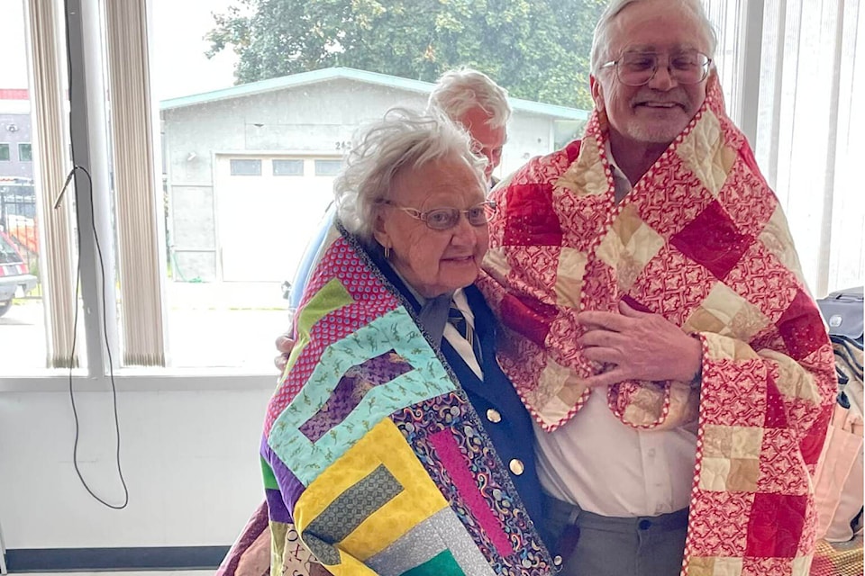 Penticton veterans were given Quilts of Valour on Thursday at the Legion. (Penticton Legion Facebook)