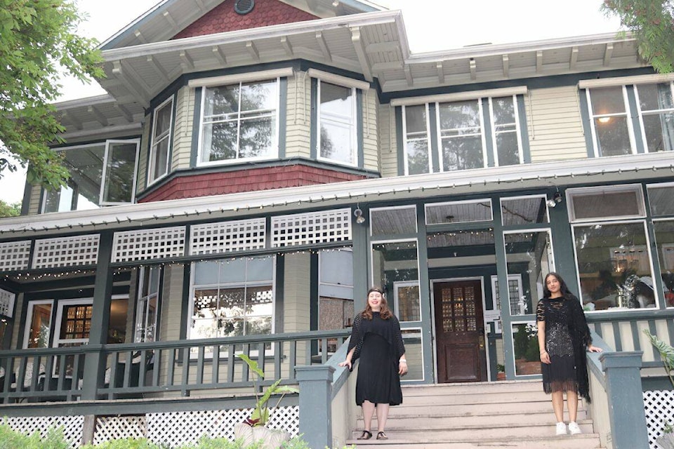 The Caetani Centre will be transformed into a rollicking 1920’s Garden Gatsby party in June. Pictured is Megan Glassar and Avneet Baines, an archivist and marketing assistant at the Centre. (Bowen Assman Photo)