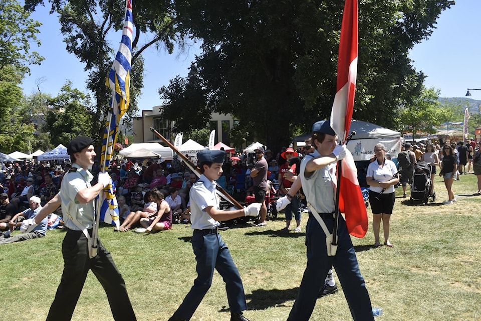 An official Canada Day ceremony at Gyro Park in Penticton commenced at 12 p.m. on Saturday, July 1. (Logan Lockhart- Western News)