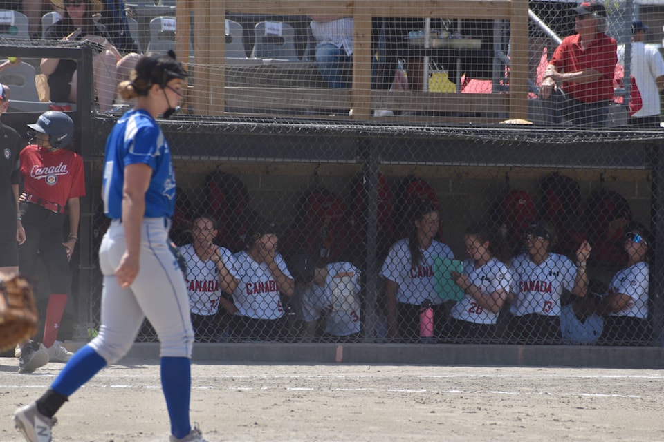 Despite losing to Italy in a playoff game on Sunday (July 16) at Softball City, the Canada Cup was a successful event July 7-16 in South Surrey, with record levels of attendance, 1,600 athletes competing and 550 volunteers donating 25,000 hours of their time. (Tricia Weel photo)