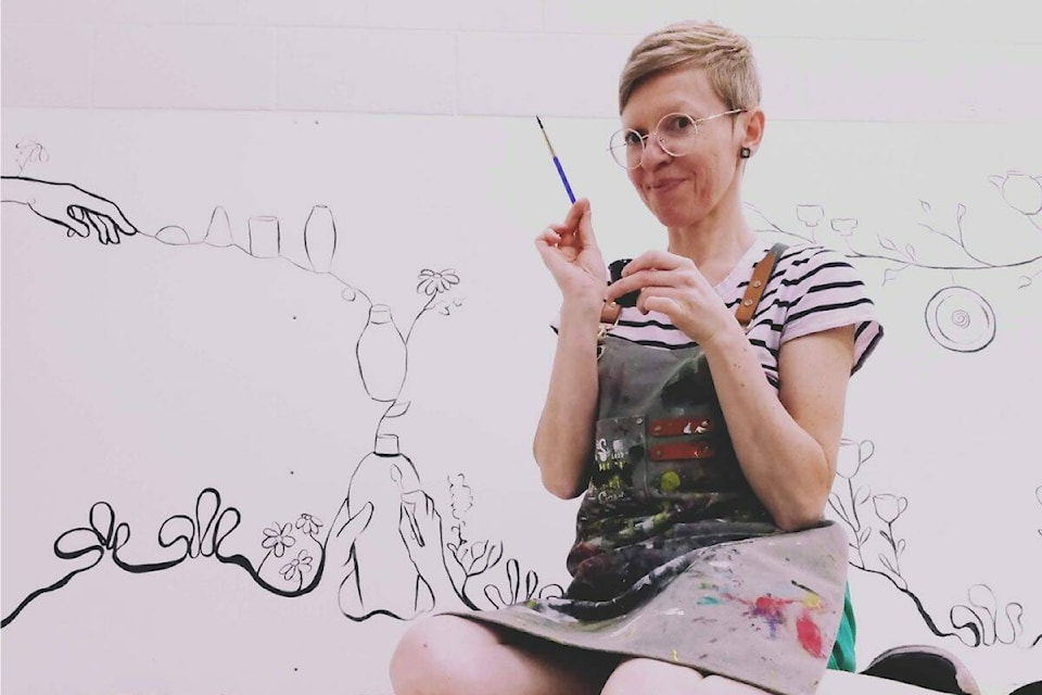 Sculptor Svetlana Shkuratova has created the new mural, The Power of Clay at the Vernon Community Arts Centre. (Contributed)