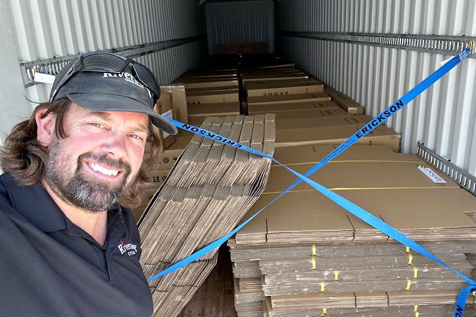 Building and packing supplies go into the new Riversong Guitars manufacturing facility in Sicamous. (Mike Miltimore photo)