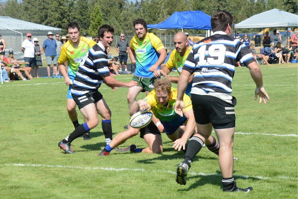 The Jackals (colors) battled the Rocky Mountain Rogues (black and white) in the Aug. 27 final matchup of the Saratoga Cup. (Contributed)